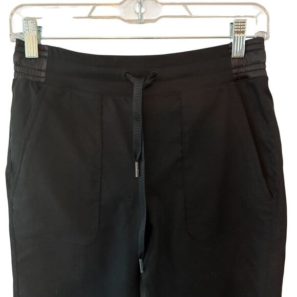 Lululemon Womens Black Jogger Pants Size 4 Drawstring Waist 100% Polyester Elast - Picture 5 of 6